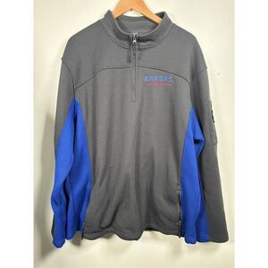 Kansas Jayhawks NCAA Campus Heritage Soft Shell‎ Quarter Zip Pullover XXLarge